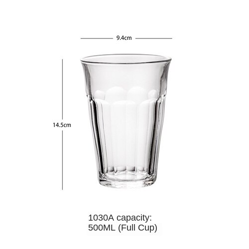 1 stk kaffekop væg glas kop øl kaffe hjerte kopper varmebestandig sund drikke krus te krus gennemsigtig te glas kop: Stil 07 500ml