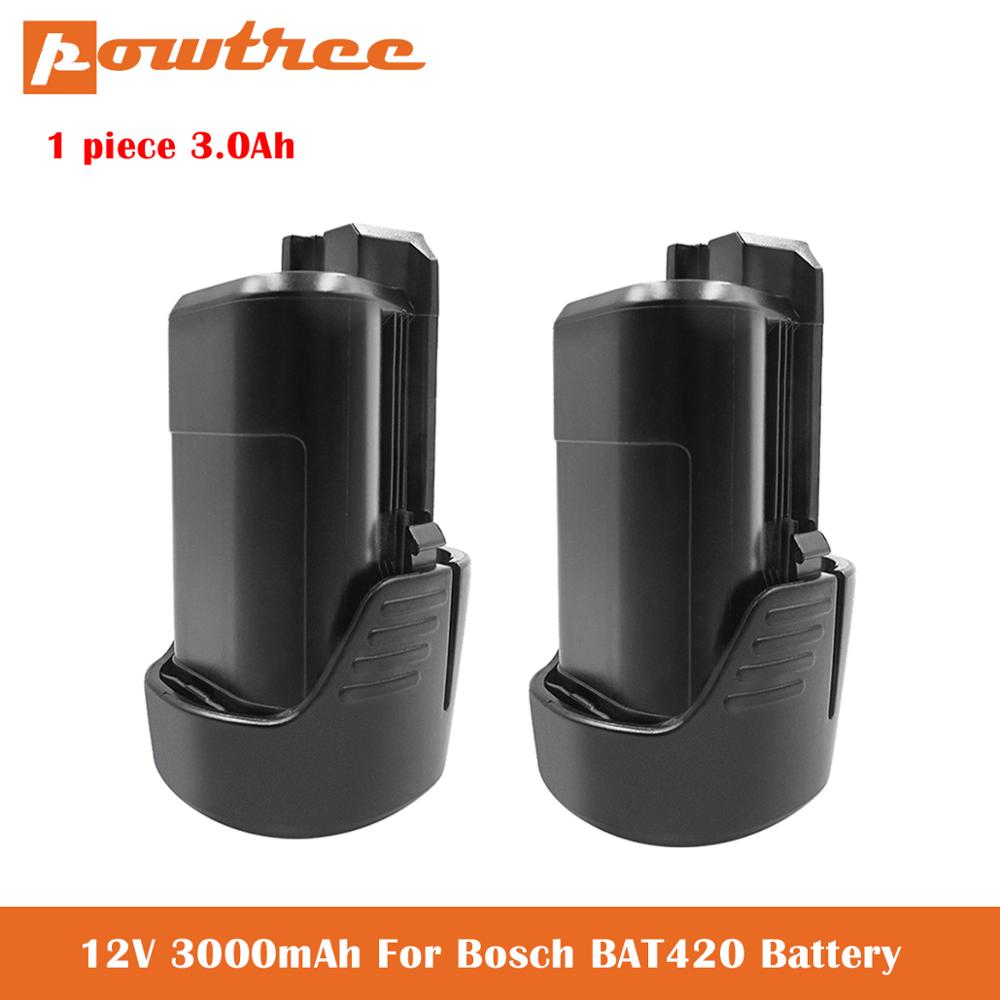 6.0Ah de repuesto para Bosch 10,8 V/12V 12V batería BAT411 BAT411A BAT412 BAT412A BAT413 BAT413A BAT414 D-70745 2607336013, 26073360: 2 Piece 3.0Ah