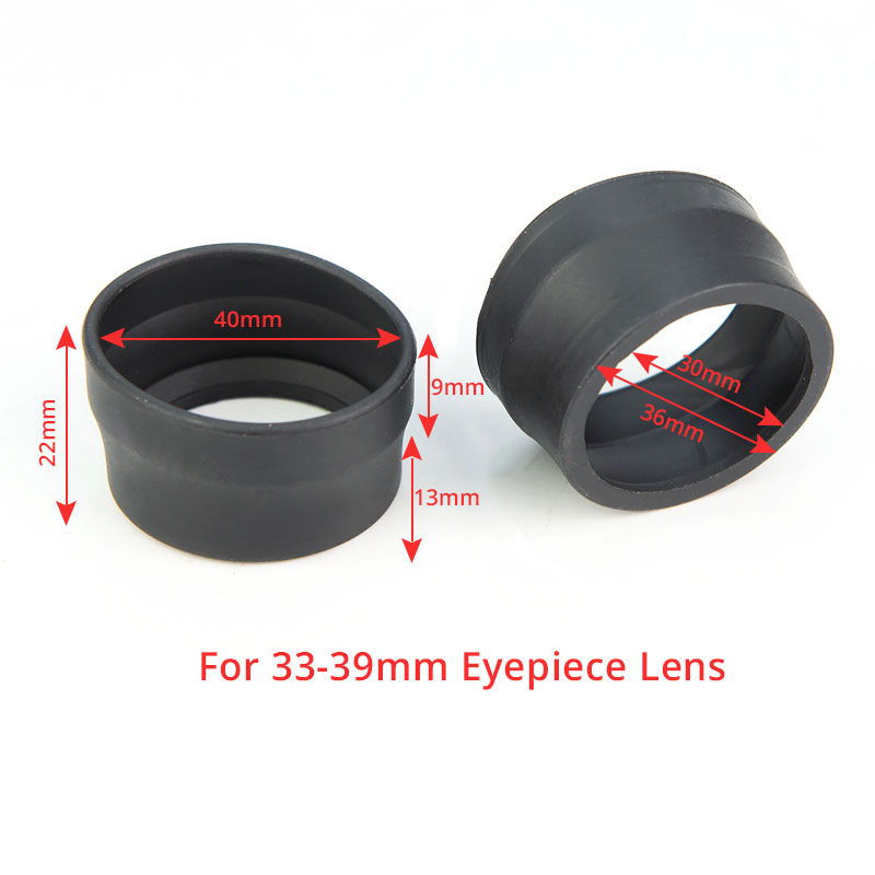 2 Stuks 33-38Mm Hoge Elasticiteit Rubber Oculair Oogschelp Guard Voor 33-39Mm Stereo Microscoop Lens
