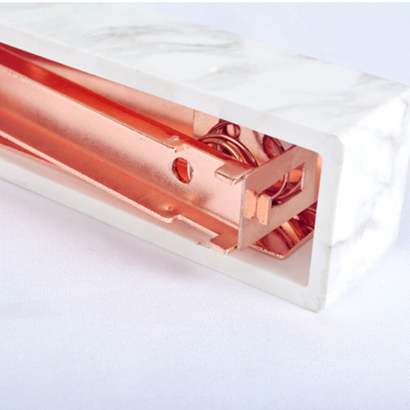 Grapadora de Metal de mármol para libros, papelería de oro rosa, 24/6 26/6 Manual Normal, grapadora estándar para el hogar y la Oficina, suministros de encuadernación