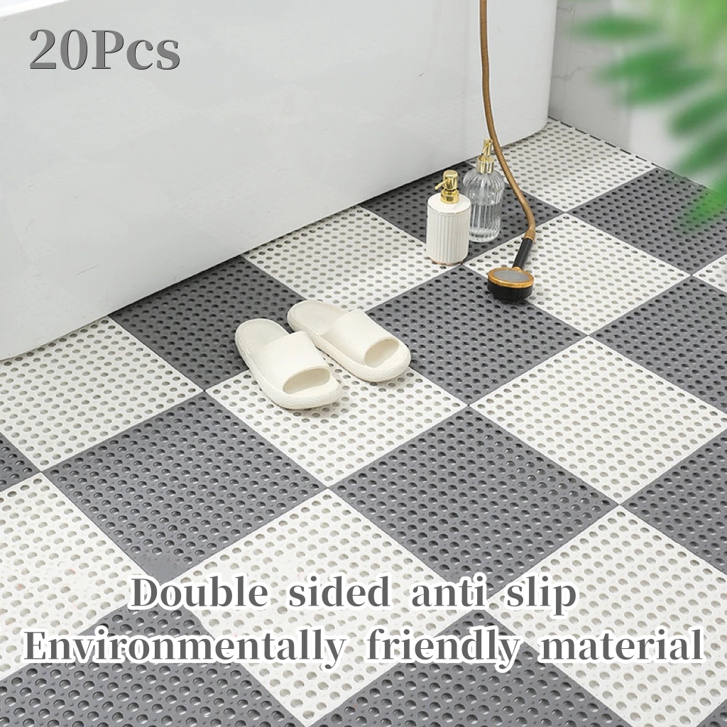 Thickened 30x30cm Bathroom Non-slip Mat Household Bathroom Splicing Patchwork Grounding Mat Feet Mats BathShower Waterproof Mats