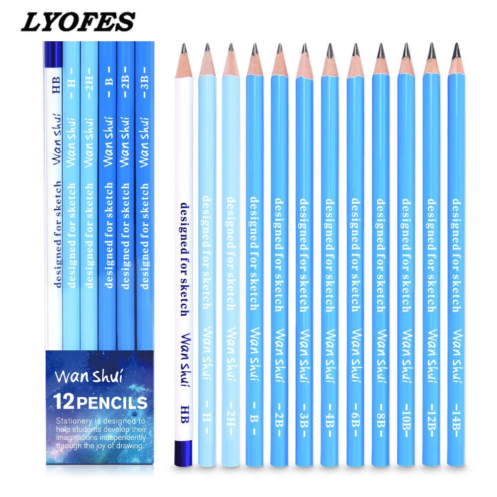 24/38Pcs Professionele Schets Potlood Set Professionele Schetsen Tekening Kit Hout Potlood Potlood Zakken Scholieren Art Supplies: 12 pcs Sketch pen