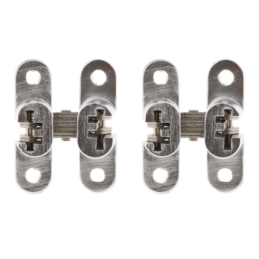 2x High Brushed Folding Door Hinge Built-in Concealed Hinges Removable Pin Cross Slow Shut 7KG/10KG Furniture Hardware