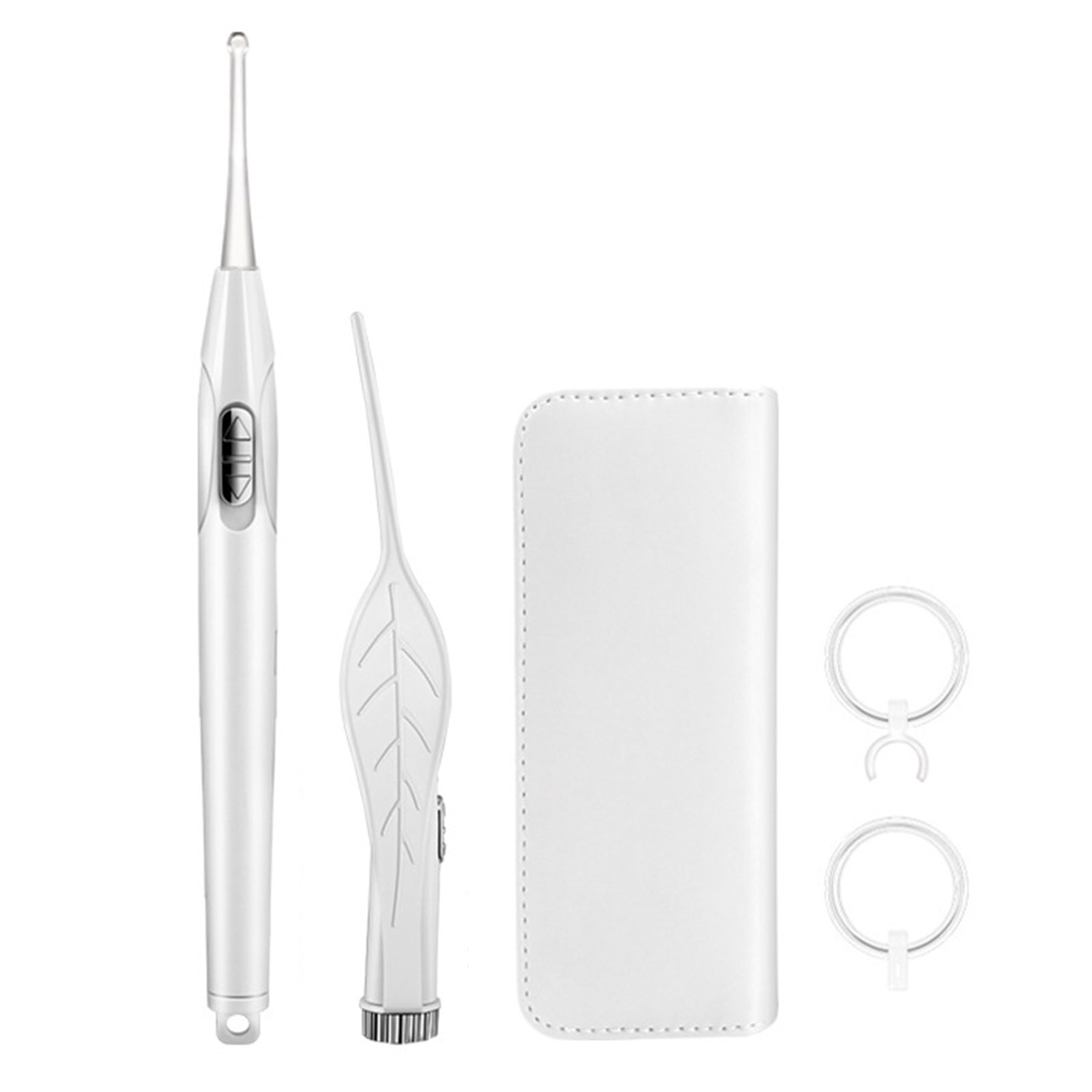 Extracción de cera de los oídos con herramientas y luz lupa palillo para las orejas Visual Kit de limpieza para los niños y los adultos cuchara oído conjunto para el cuidado del oído: D