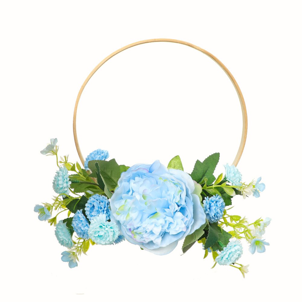 Whtiney Wedding Collection 8 Kleuren Bruidsmeisje Boeket Hand Hold Krans Voor Bruidsmeisje En Bloemen Meisje Ramos Para Quinceañeras: Blauw