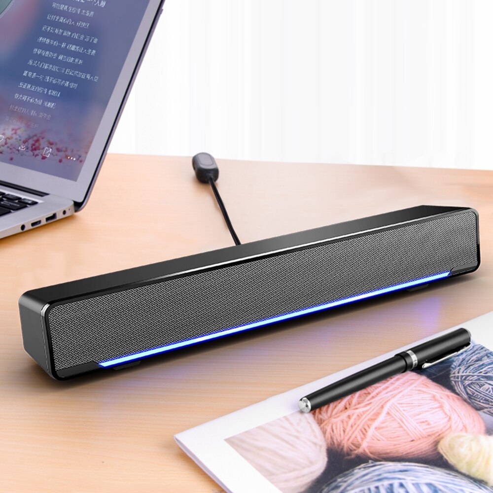 Usb trådad kraftfull dator högtalare bar stereo subwoofer bas högtalare surround sound box för pc