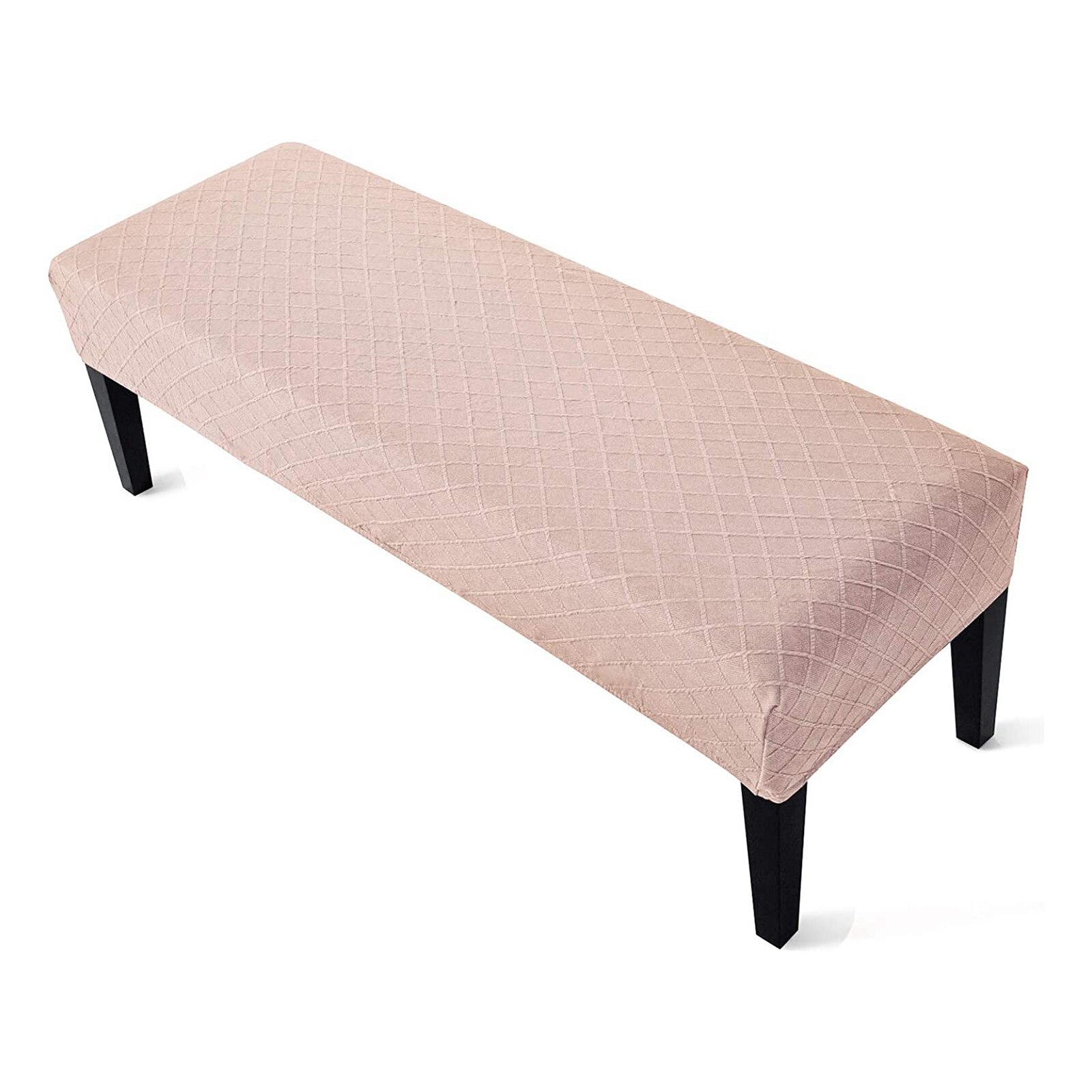 Eetkamerbankhoezen, stretch spandex gestoffeerde bankhoes, afneembare en wasbare bankbeschermers: Kameel