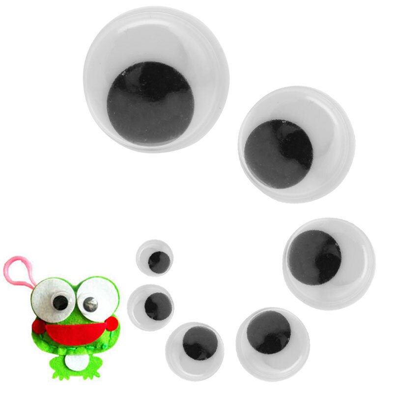 Paquete de 1 paquete (100 unidades) de 6-20mm, manualidades para Scrapbooking, con Wiggly, temblorosos ojos saltones, autoadhesivas, mixtas, novedad