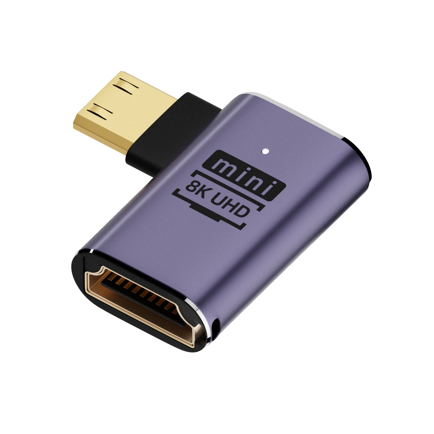 8k 4k uhd hdtv 2,1 Adapter 90 Grad abgewinkelter Mini Mikro HD-kompatibler Stecker auf HD-kompatibler weiblicher Adapter für Laptop-Kamera: Beige
