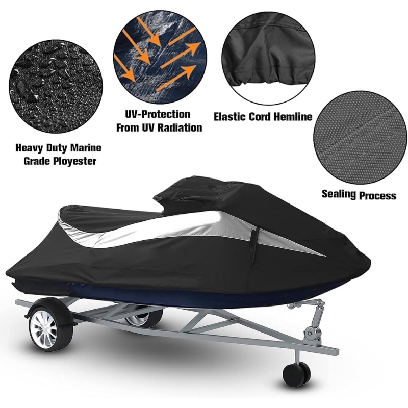 Anhängerschutz für Wasserfahrzeuge aus Oxford-Stoff, wetterbeständige Abdeckung für sterben Lagerung Freien, passend für