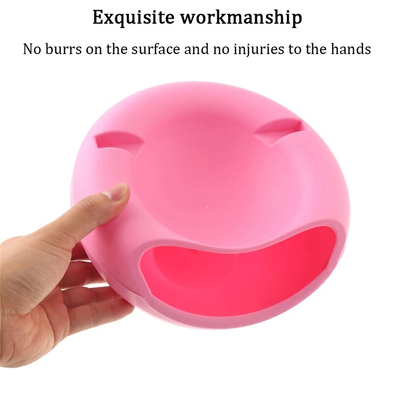 Soporte para teléfono móvil con plato de fruta de doble capa, artefacto desmontable para semillas de melón, cuenco redondo para fruta, caja de aperitivos