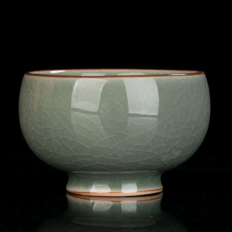 Kung Fu Tea Set Tea Cup Ceramic Tea Cup Teaware Modern White Porcelain Small Tea Cup Matte Ding Kiln Hand-painted Pu'er Cup: Orange