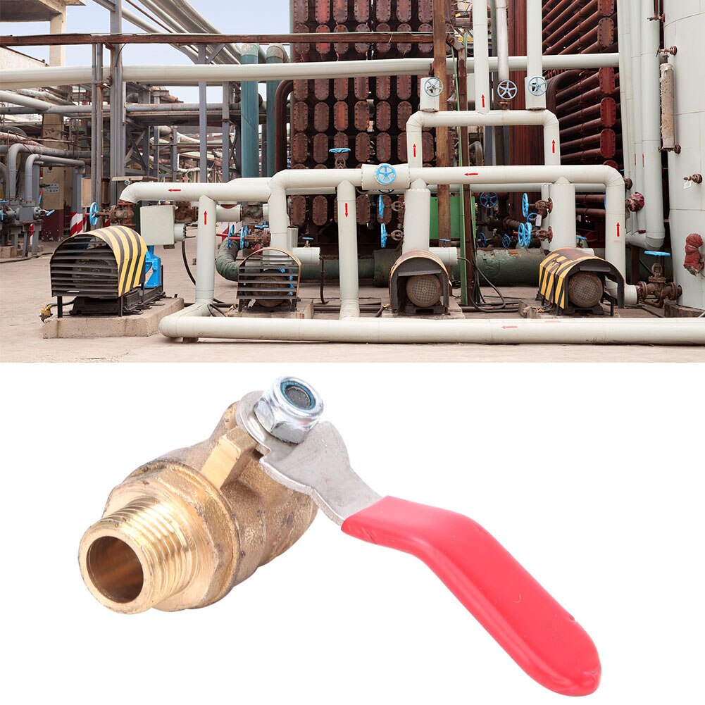 5 Pcs Ball Valve G1/4 Double Male Thread Thickened Brass Valve Air Compressor Accessory Brass