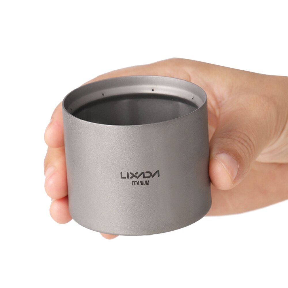 Mini Alcohol Stove Lightweight Titanium Liquid Spirit Alcohol Stove Furnace Camping Stove for Outdoor Camping Backpacking Hiking