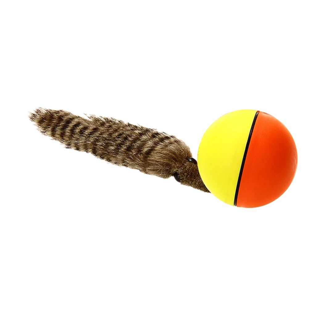 Lovely Pet Dog Cat Weasel Motorized Rolling Ball Appears Jump Moving Toy