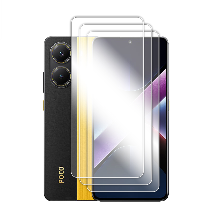 Para POCO X7 Pro 5G vidrio para POCO X7 Pro vidrio templado 6,67 pulgadas pegamento completo Protector de pantalla transparente para Xiaomi POCO X7 Pro Flim: Azul lago