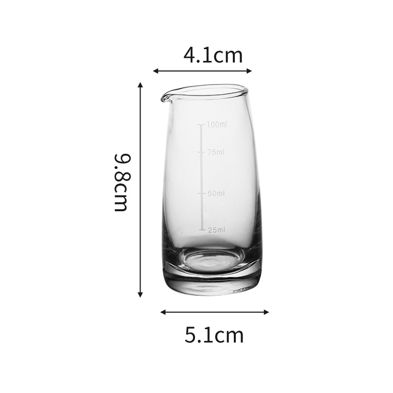 Decantador de vino tinto de 100ml, dispensador Baijiu transparente con escala, olla de vino clásica, contenedor de alimentos de 415ml, botellas de almacenamiento de cocina: Transparente