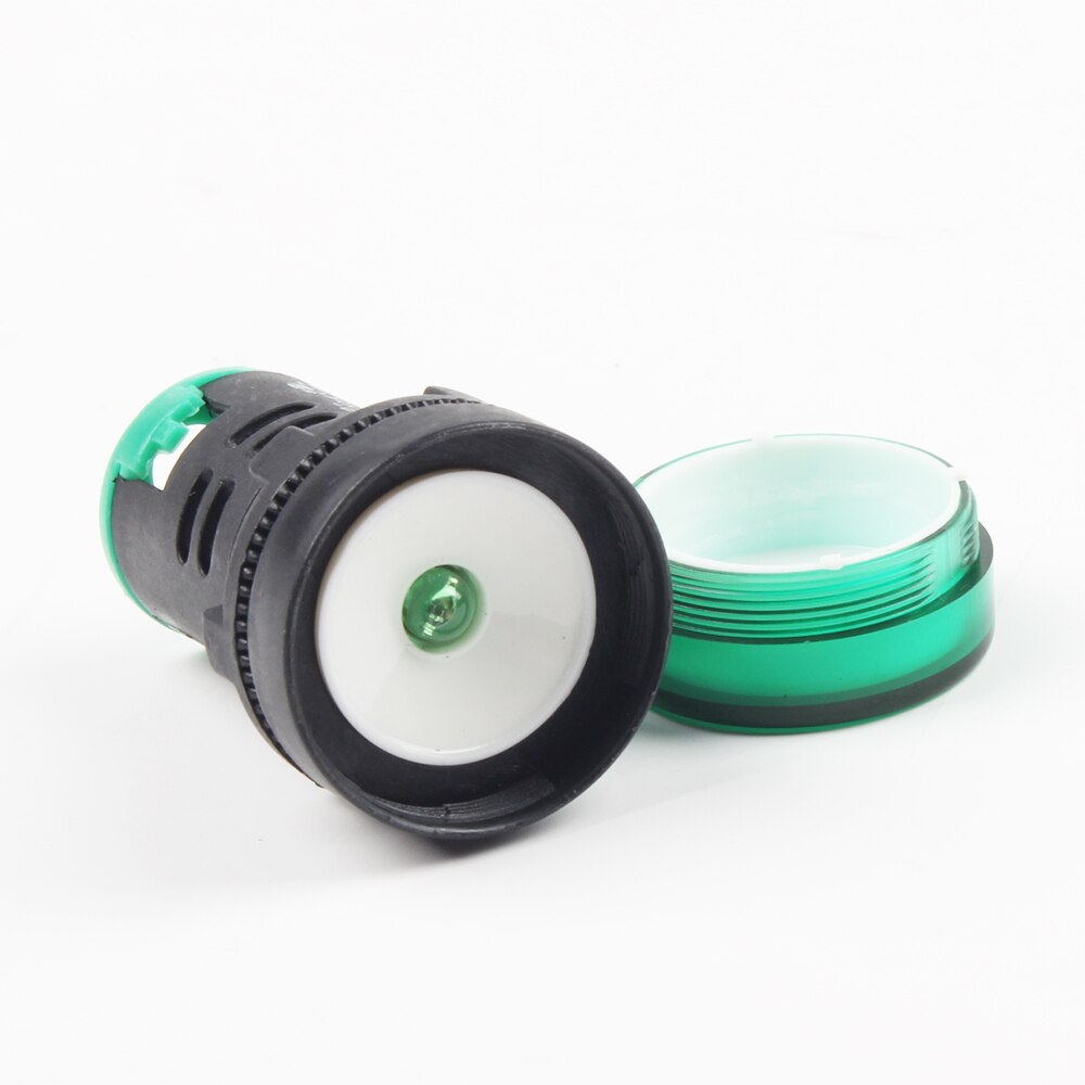 Signal Lamp Light Waterproof ad16-22ds 22mm AC DC 12V 24V 110V 220V Green Bulbs Plastic button industrial wanrning Green