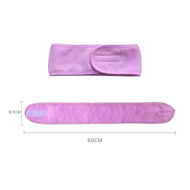 Serre-tête avec serviette réglable, bandeau anti-transpiration, antidérapant, extensible, lavable, pour le maquillage du visage, le sport