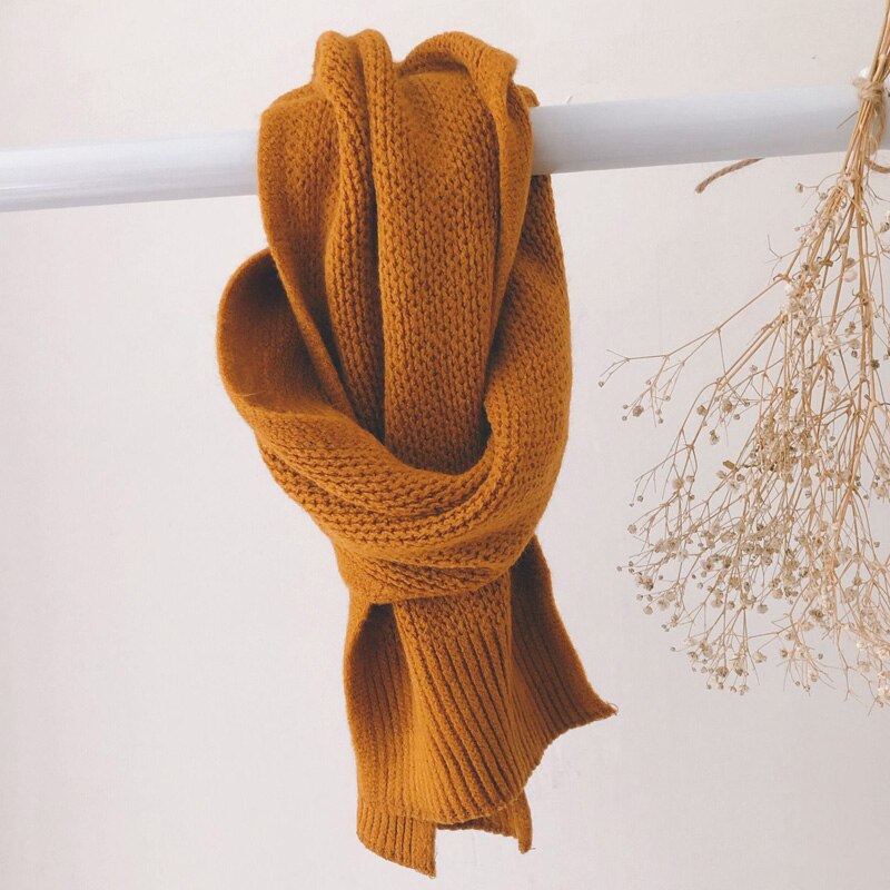 automne nouveauté garçons et filles bonbons couleur écharpe coréenne bébé garçon écharpes: Jaune