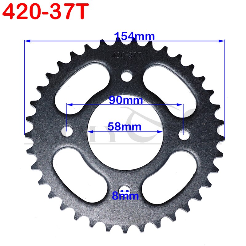 420/428 Chains 58MM 37T/41T/48T Motorcycle Chain Sprockets Rear Back Sprocket For ATV Quad Pit Dirt Bike Motorcycle Motor Moped: 420-37T