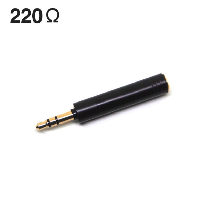 Durable And Practical Copper 80/220Ohm Headphone Impedance Plug Adapter 3.5mm Eliminate Earphone Noise: 220