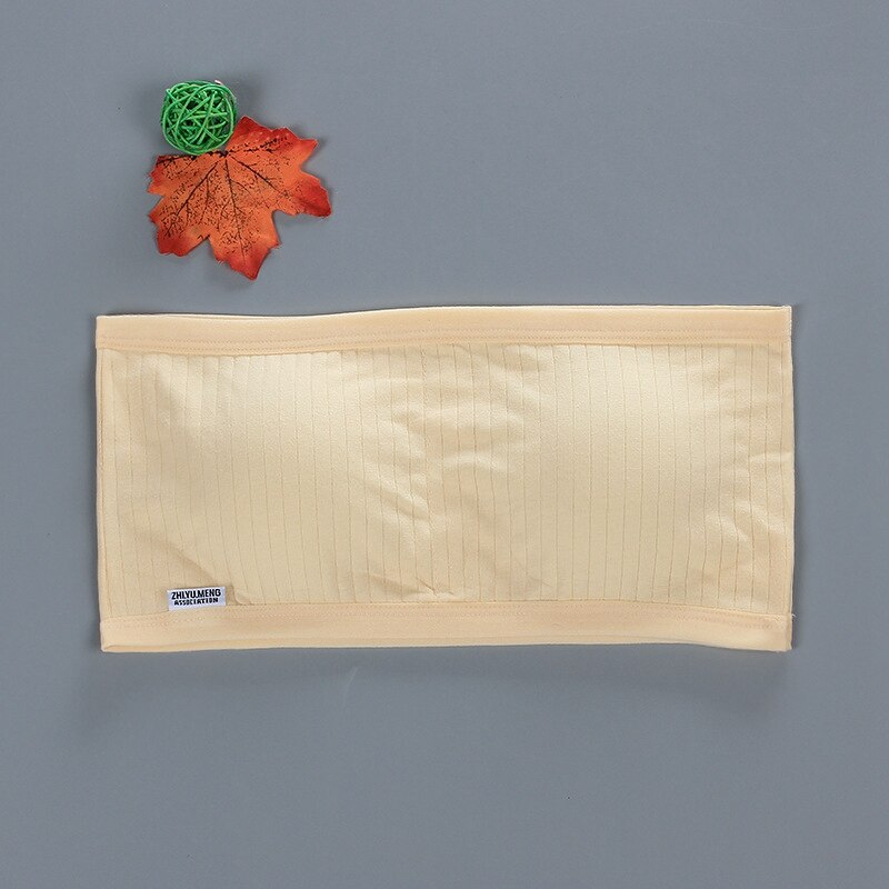 Top sem alças para meninas adolescentes roupa interior invisível para meninas adolescentes lingerie de verão sutiã invisível bandeau: Flesh color