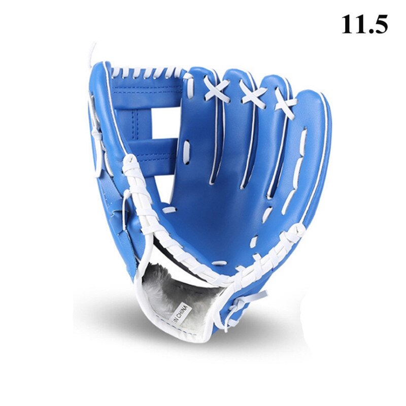 Baseball Glove Softball Practice Equipment Left Hand for Adult Man Woman Train Outdoor Sports Equipment: Blue / 11.5 inches