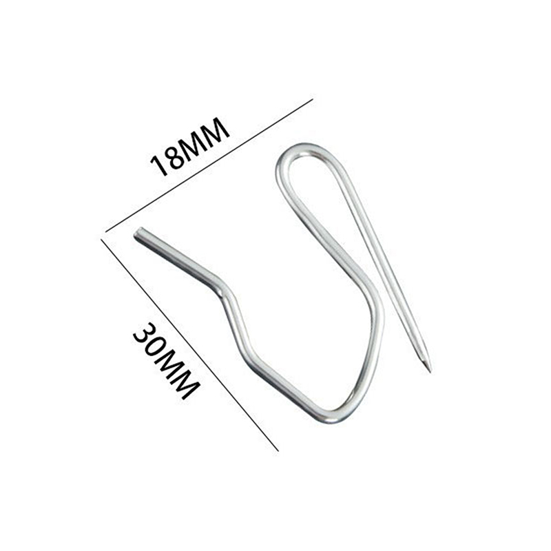 50/100 szt. Metalowe haczyki robić zasłna, szpilki robić plisowania z przezroczystym pudełkiem na zasłony okienne, zasłony drzwiowe i zasłony prysznicowe