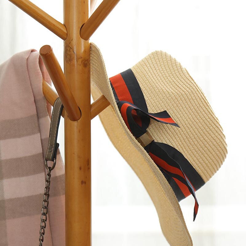 Massivt tre henger gulv stående frakk stativ møbler klær hengende oppbevaring rack tre henger soverom tørking rack