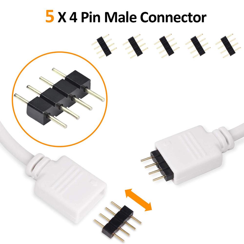 35pcs 4 Pin L shape led rgb connector For connecting corner right angle 5050 RGB LED Strip Light