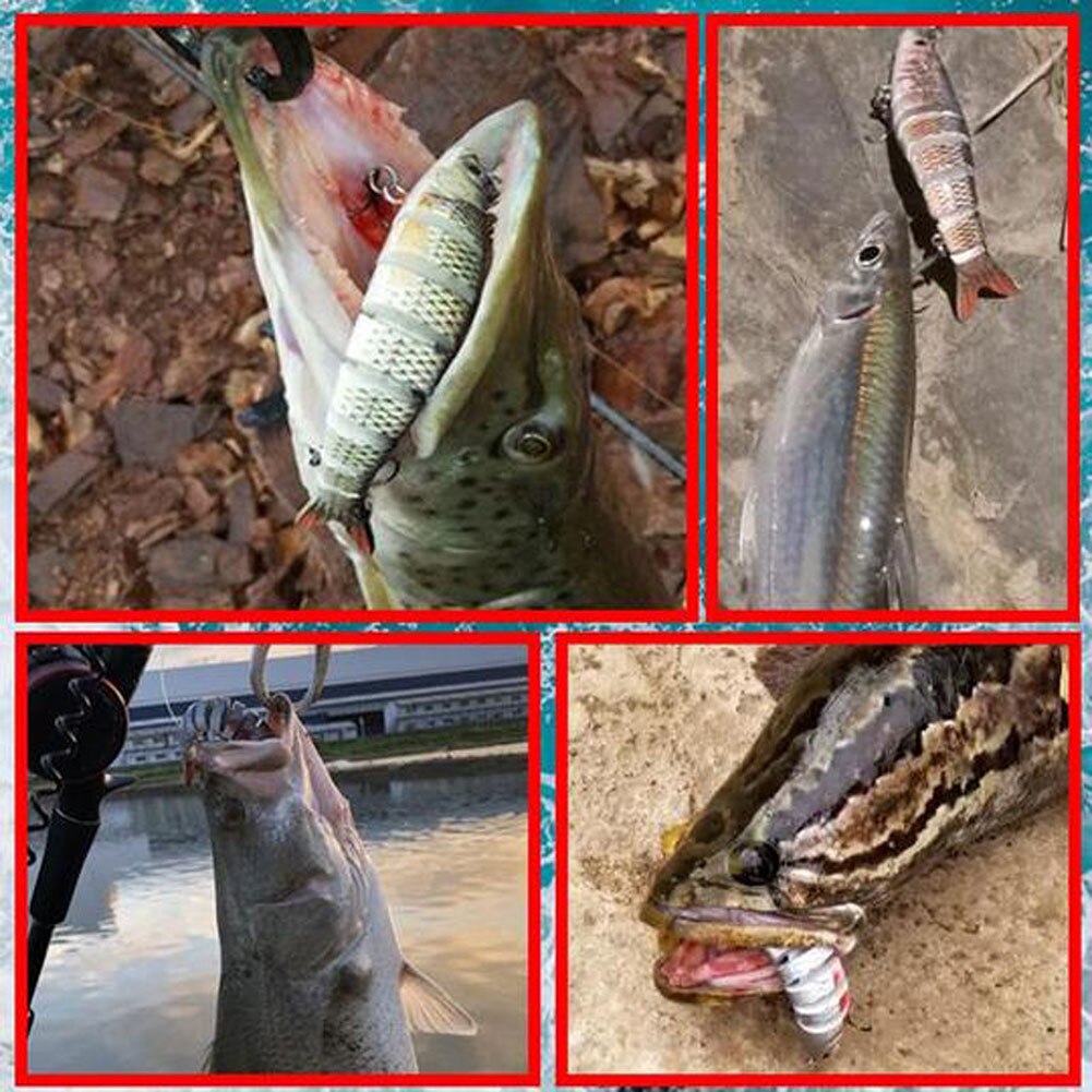 Multi Jointed 10 Cm Levensechte Nep Vissen Lokt Swimbaits Slow Sinking Hard Vissen Lokken DC156