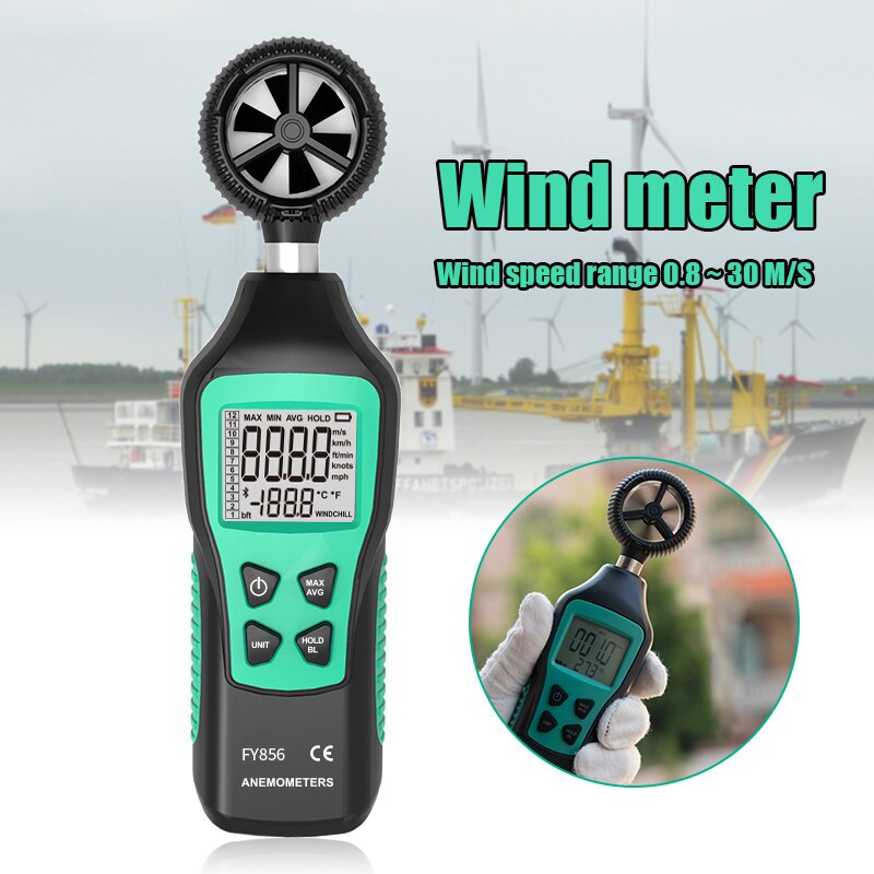 EVTSCAN GM818 LCD Digital Anemometer Handheld Anemometer Meter Air