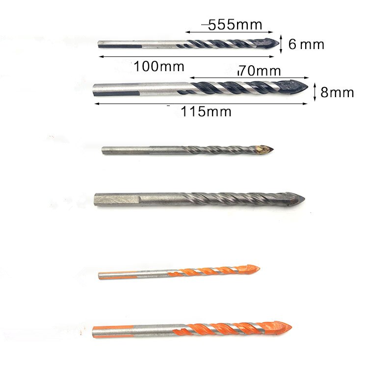 ZtDpLsd-foret à tige à Triangle multifonctionnel, pour le perçage des carreaux en spirale, pour les trous de céramique, pour murs, pour le béton, 1 pièce