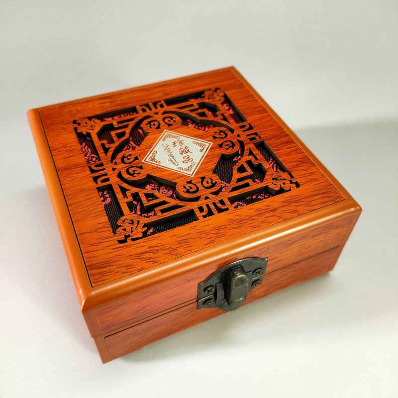 Caja de almacenamiento de madera forjada hecha a mano, exquisita caja clásica china de estilo antiguo para pulsera, collar y joyería