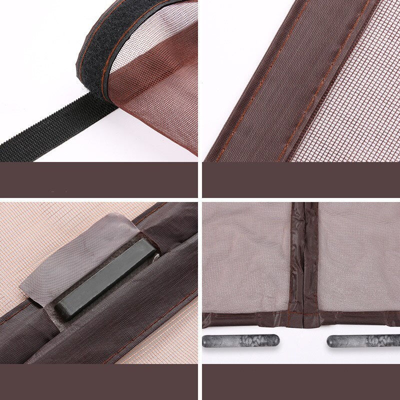 Magnetic Screen Door Curtain Anti-Mosquito Net Fly Screen Mosquito Protection Net Magnet Spring for Doors Windows
