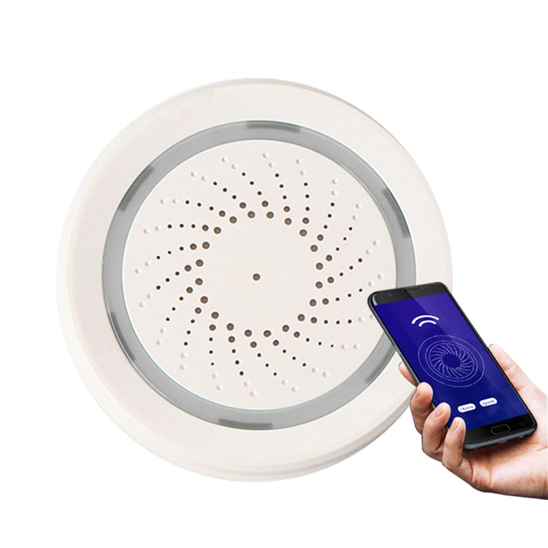 Wireless Smart Wifi Siren Alarm Sensor App Notification Alerts Plug And Play No Hub Required