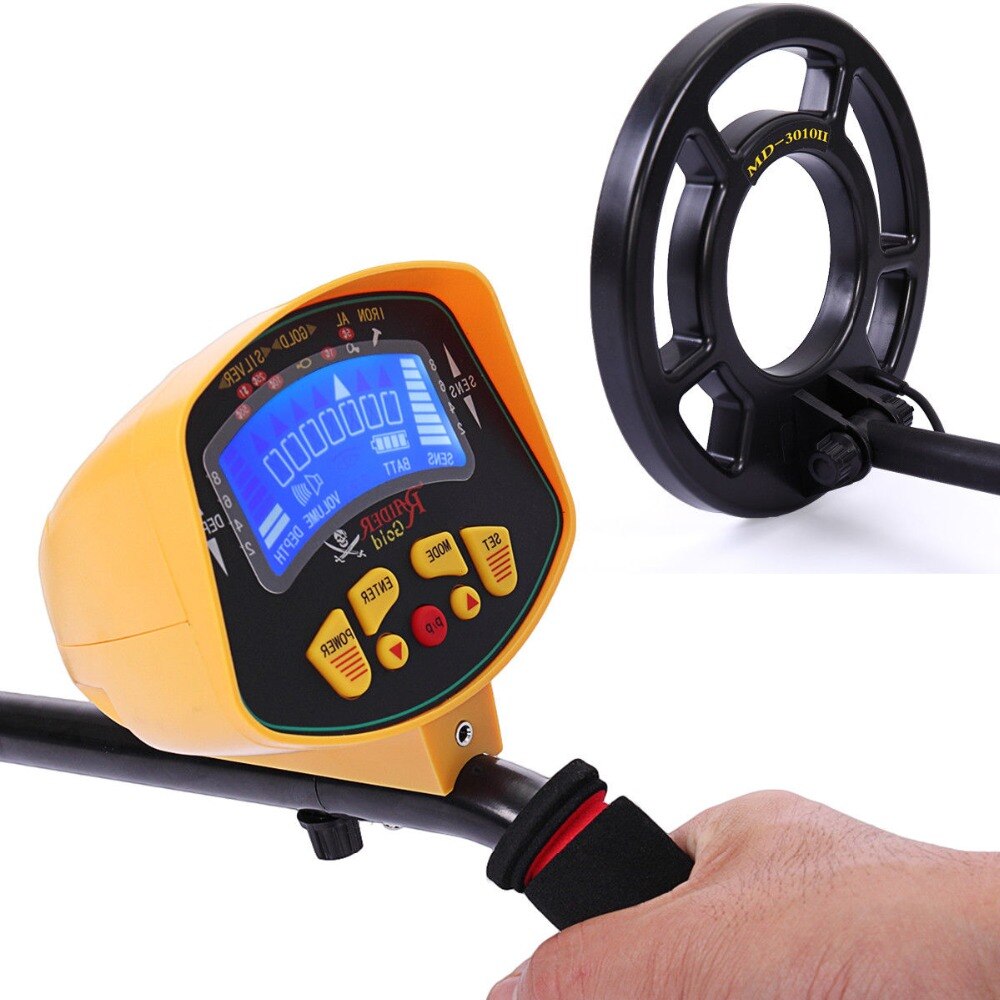 Handheld Metal Detector LCD Display Gold Digger Light Hunter Deep Sensitive Search Tools