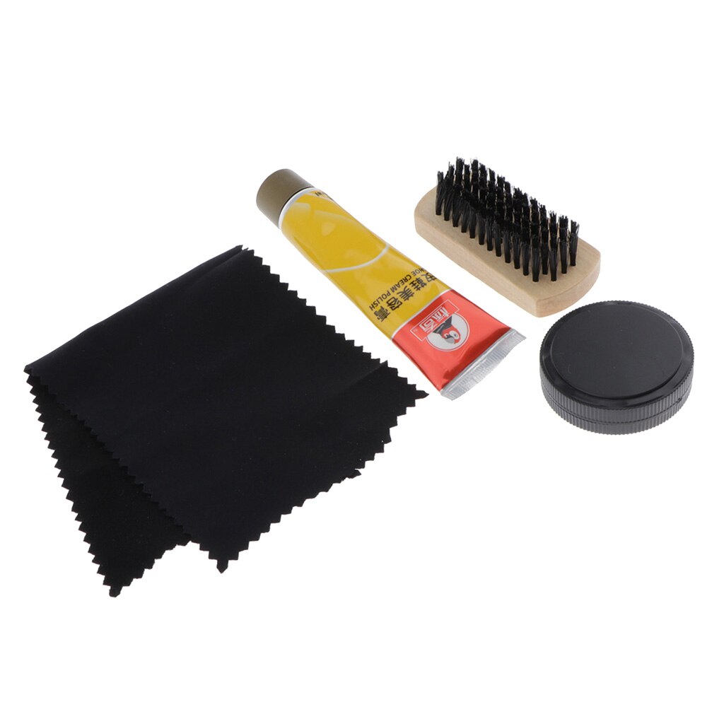6pcs Shoe Care Kit Shoe Shine Brush Kit with Storage Case for Leather Boots