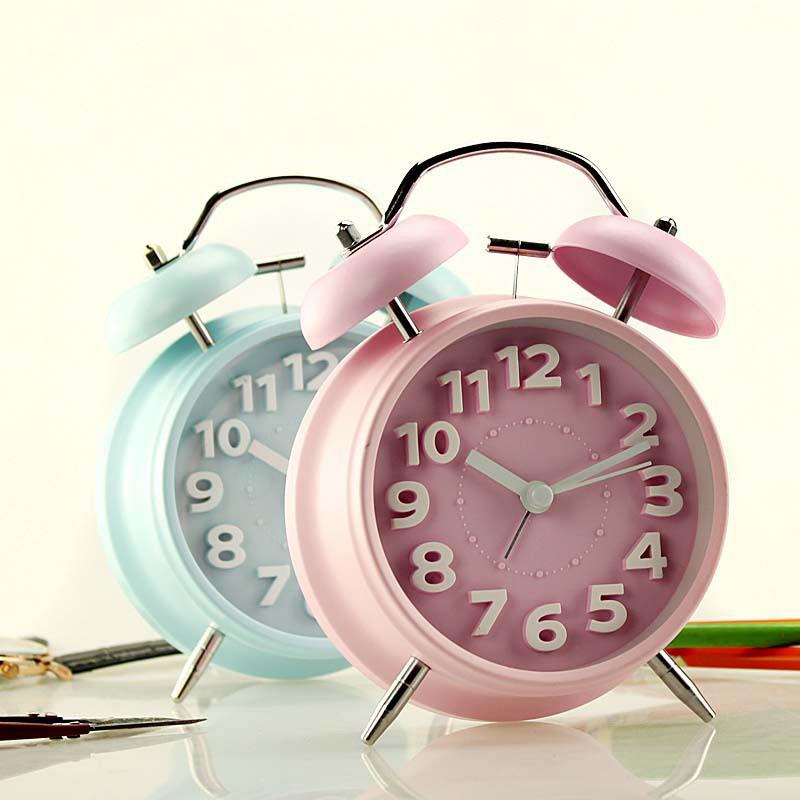 Double Bell Metal Alarm Clock Silent Alarm Clock Home Decor Livingroom Digital Display Classic Timer Desktop