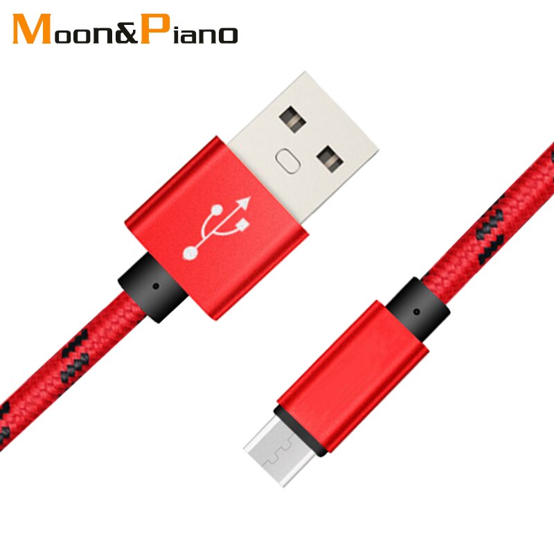 5V2A Mobiele Telefoon Kabel Snelle Opladen Micro Usb-kabel Rooster Nylon USB Sync Gegevens Voor Tablet Android Telefoon Micro Draad 1 m