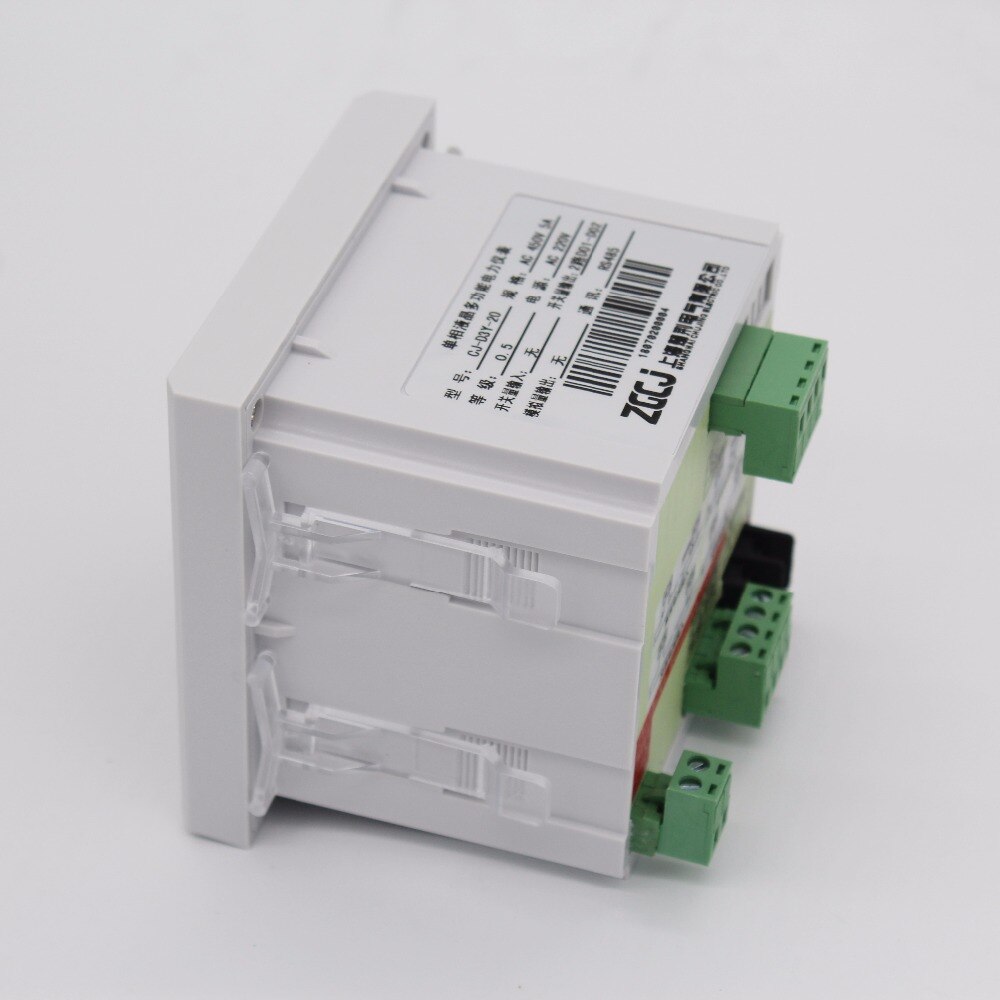 Single phase Multi-function power Meter LCD AC 0-450V A V Hz W KWH PF cos panel meter with 2 relay alarm output and RS485