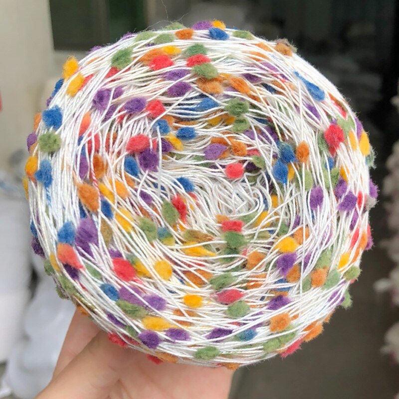 Fil de laine couleur bonbon arc-en-ciel, 50g/boule, ligne de fil de boule, tricoté à la main, poupée Crochet pull, matériau de fil de laine