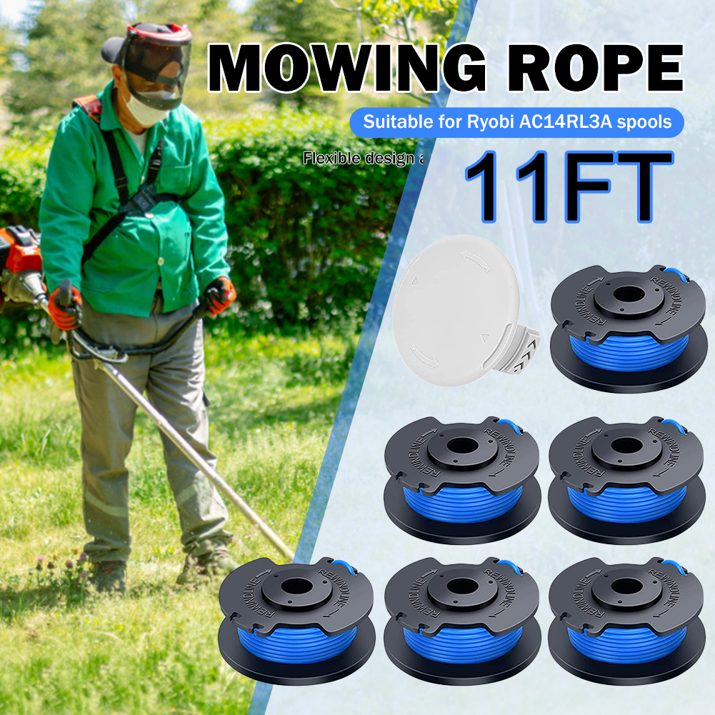 Carrete y línea para Ryobi One +, cortacésped inalámbrico, cortacésped, carrete para Ryobi AC14RL3A/AC14HCA