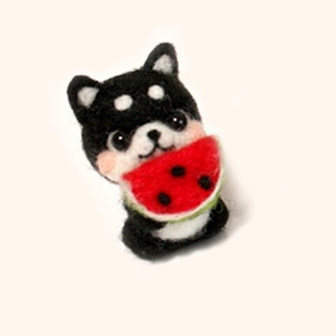 Lmdz 1 st set ull för filt pysselpaket panda, katter, hundar, kanin, rådjur, lejon, stämplar nålfiltning, shiba inu set djur diy: Materialpaket 5
