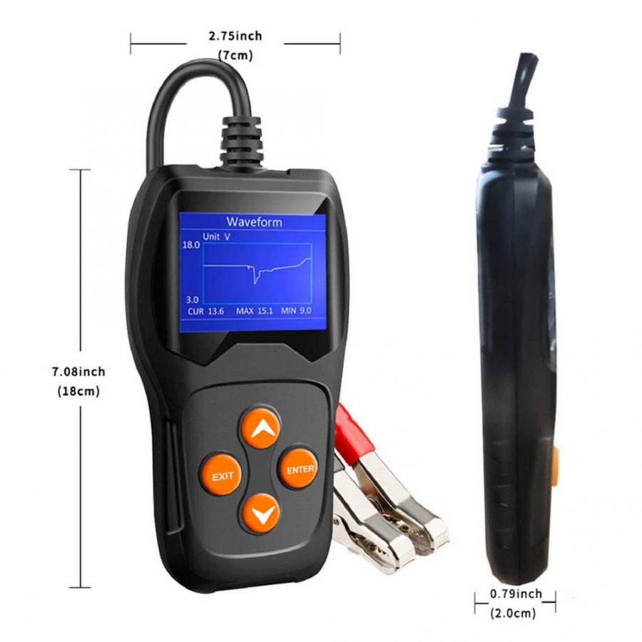 Car Battery Tester Automatic Battery Analyzer Motorcycle Car Battery checker Kit 8~16V for Vehicle Adapter Auto Diagnostic tool
