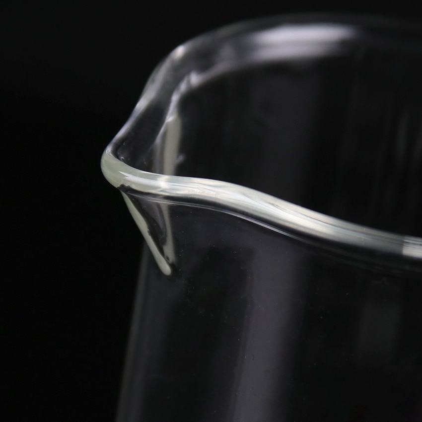 1PC Capacity 50ml Low Form Beaker Chemistry Laboratory Glass Transparent Beaker Flask Thickened With Spout