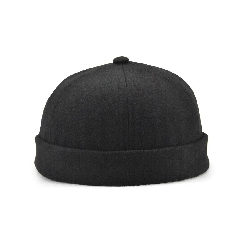 JAMONT – chapeau rond unisexe de Style chinois pour hommes, casquette de Couple à bride, couleur unie, à la , miki,: Black