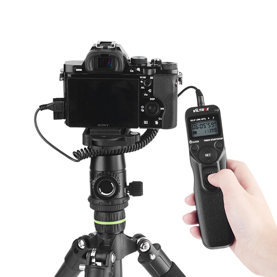 VILTROX Timer Remote Control Shutter Time Lapse Intervalometer with MC-S1 Cable used for SONY A99 A77 A580 A57 A590