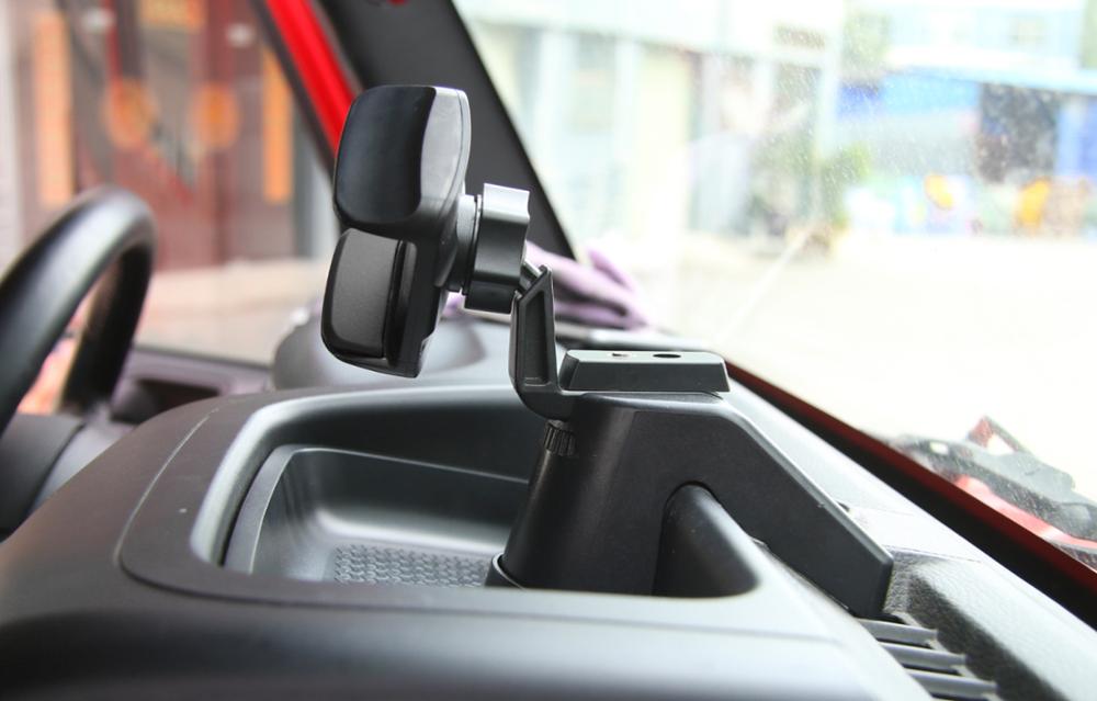 for Jeep Wrangler JK JKU Phone Holder Stand GPS Mount Bracket Storage Box Tray Organizer ABS Black Car Accessories